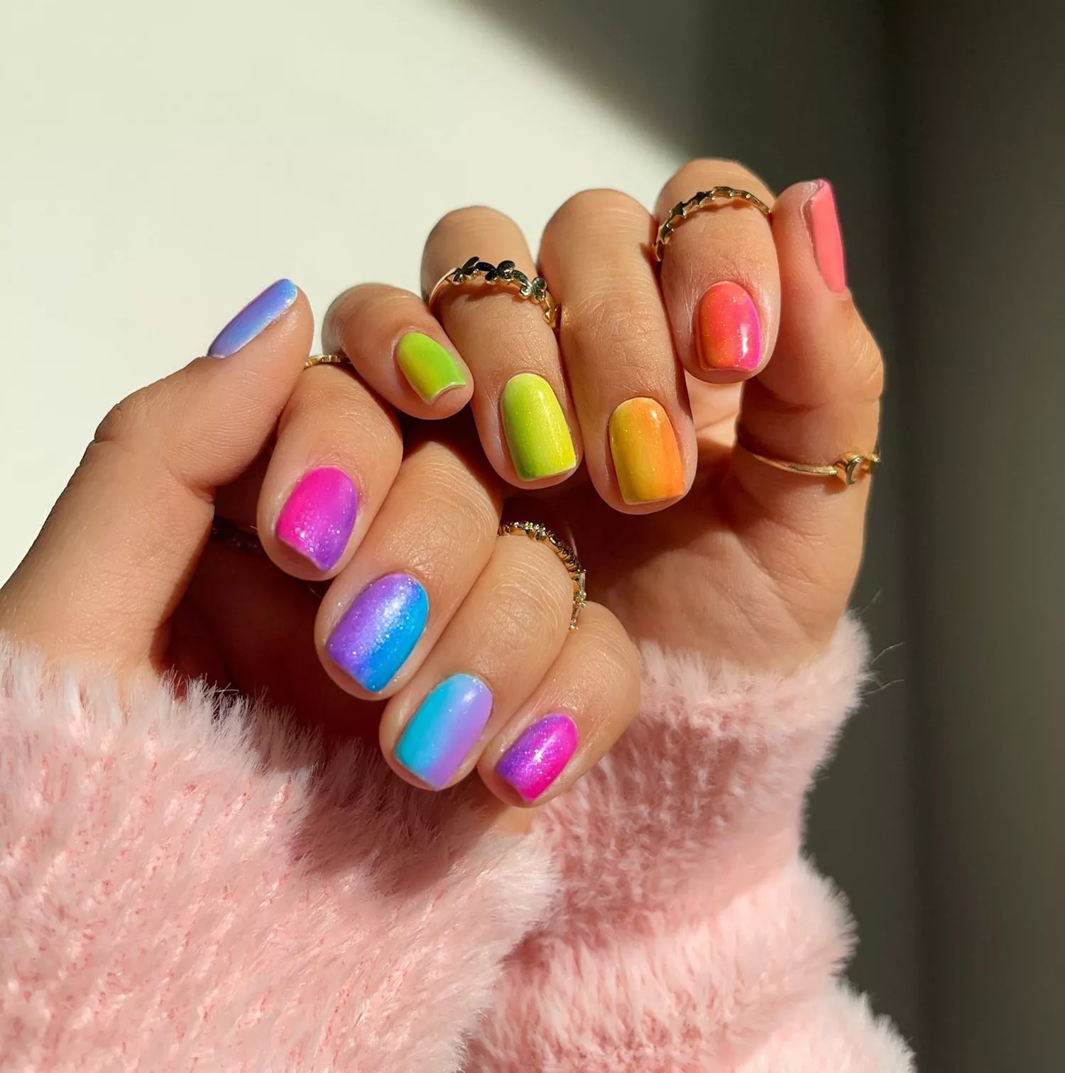 Original manicure for short nails for June 2024: from neon colours to summer fruits